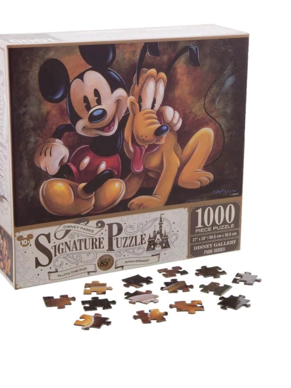 Disney Parks Mickey & Pluto 85th Anniversary Signature Series 1000 Piece Puzzle